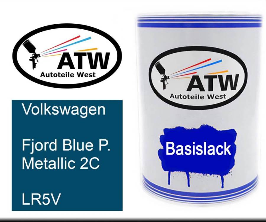 Volkswagen, Fjord Blue P. Metallic 2C, LR5V: 500ml Lackdose, von ATW Autoteile West.